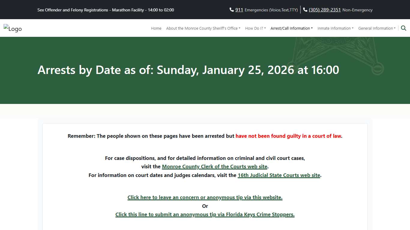 M.C.S.O - Current Arrests